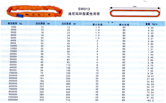 迪尼玛环型柔性桥西吊带