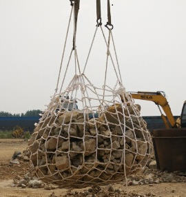 饶阳堵截洪水决口聚丙烯抛石网兜 